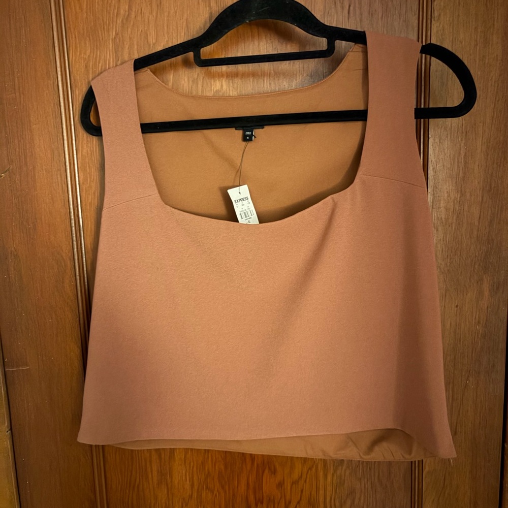 Express Women's Square Neck Cropped Tank Top